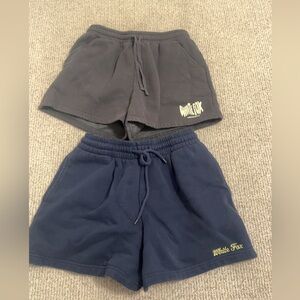 White Fox Gray and Navy Shorts